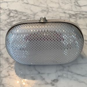 Silver rounded clutch